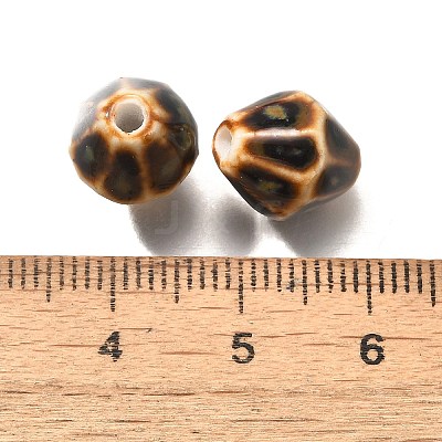 Vintage Style Glazed Ceramic Porcelain Beads PORC-H013-01-06-1