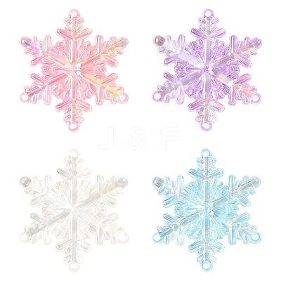 14Pcs 5 Colors AB Color Transparent Acrylic Chandelier Component Links TACR-FS0001-55-1