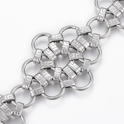 304 Stainless Steel Link Bracelets BJEW-F292-05P-1