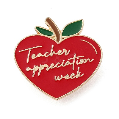 Teacher's Day Theme Rack Plating Light Gold Alloy Brooches JEWB-Z016-01KCG-25-1