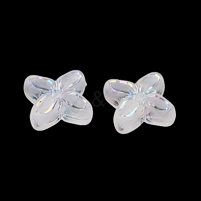 Frosted Transparent Acrylic Beads OACR-P029-09B-05-1