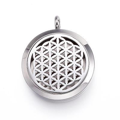 316 Surgical Stainless Steel Diffuser Locket Pendants STAS-P102-095-1