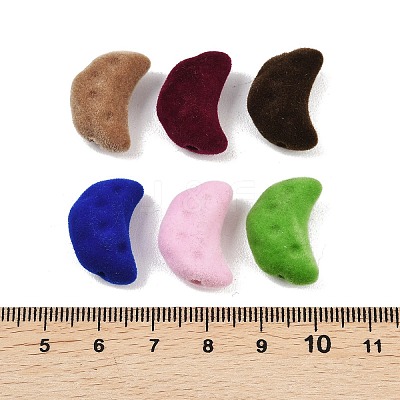 Flocking Opaque Acrylic Beads OACR-B051-01A-1
