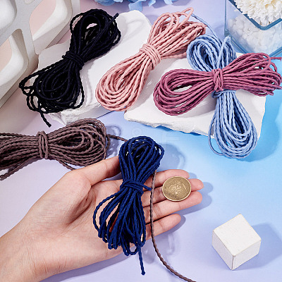 30M 6 Colors Polyester Elastic Cords EC-TA0001-07D-1