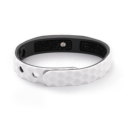 Flat Silicone Cord Bracelets BJEW-F421-01K-1