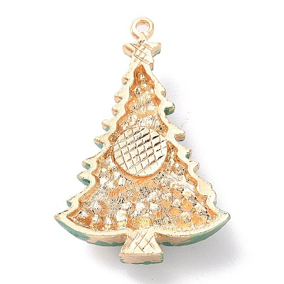 Christmas Zinc Alloy Rhinestone Pendnats X-PALLOY-K008-01C-KCG-1