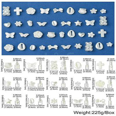 300Pcs 15 Styles ABS Imitation Pearl Beads FIND-CJ0011-14-1