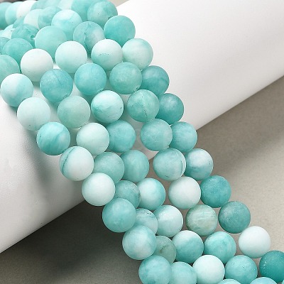 Natural White Jade Bead Strands G-R297-8mm-45-1