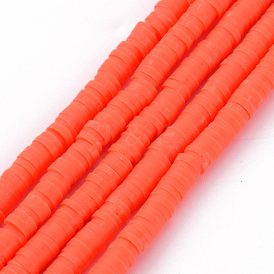 Handmade Polymer Clay Bead Strands CLAY-T002-4mm-44-1