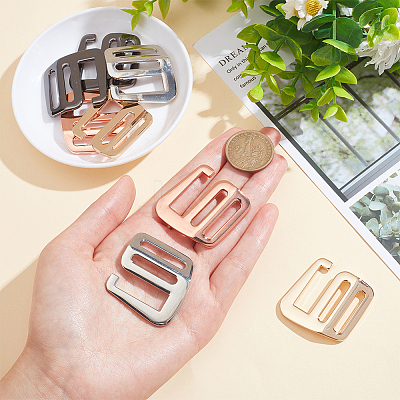 8Pcs 4 Style Alloy Slider Buckles FIND-WR0010-84-1