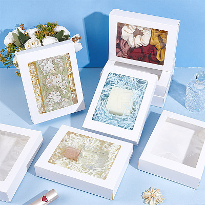 Rectangle Paper Biscuit Boxes with Clear Window CON-WH0107-02B-02-1