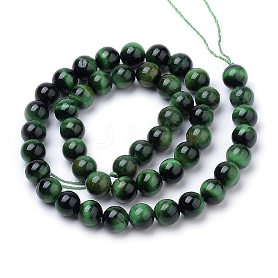 Natural Tiger Eye Beads Strands G-S259-03C-10mm-1