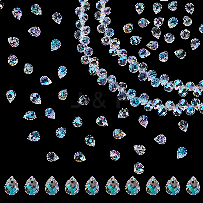 2Strands Electroplate Glass Beads Strands GLAA-GA0002-38B-1