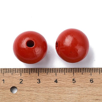 Wood Large Hole European Beads WOOD-D027-01A-1