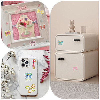 4 Sets PVC Plastic Decorative Sticker Labels DIY-SP0005-31B-1