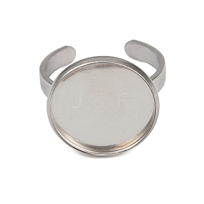 304 Stainless Steel Cuff Ring Components STAS-D372-07P-06-1