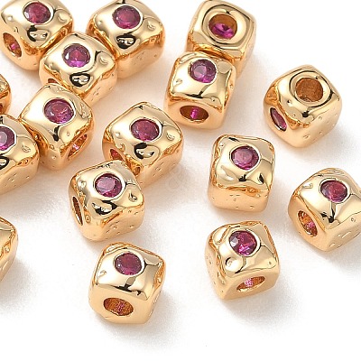 SHEGRACE Brass Cubic Zirconia Beads XGRQ4H341-682G-A-1
