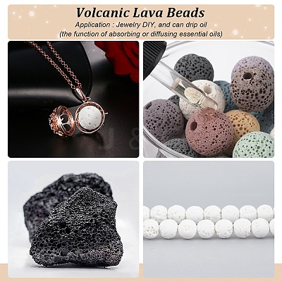 Natural Lava Rock Beads Strands G-S247-6mm-08-1