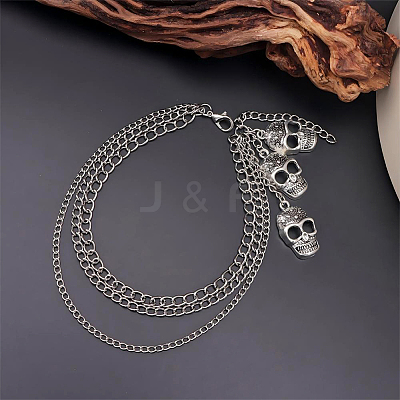 Multilayer Alloy Shoe Decoration Chain AJEW-WH20006-171-1