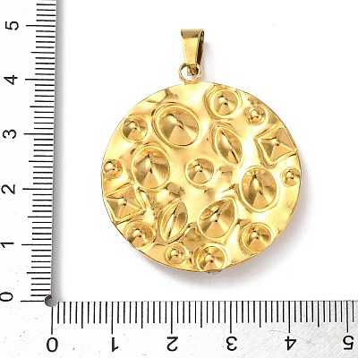 304 Stainless Steel Cubic Zirconia Pendants STAS-Z182-07G-04-1