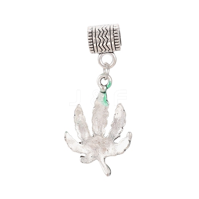 Antique Silver Plated Alloy European Dangle Charms MPDL-L030-E01-AS-1