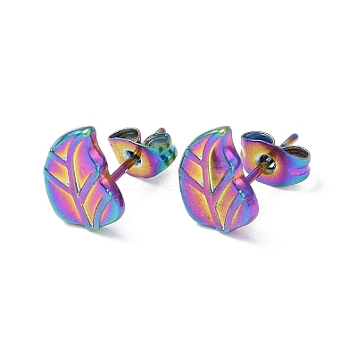Ion Plating(IP) 304 Stainless Steel Stud Earring for Women EJEW-I285-23MC-1