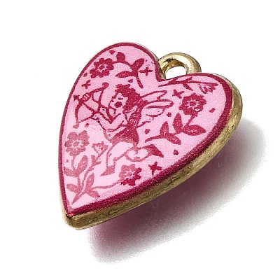 Printed Brass Pendants KK-CBAE379-02G-F-1