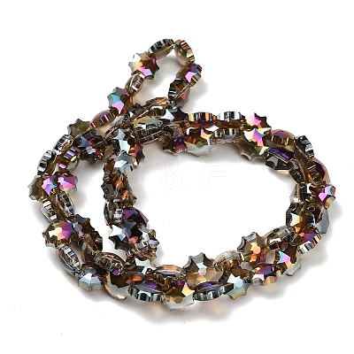 Electroplate Transparent Glass Beads EGLA-H112-04HR-02-1