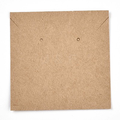 Kraft Paper Jewelry Necklace & Earrings Display Cards CDIS-T004-08-1