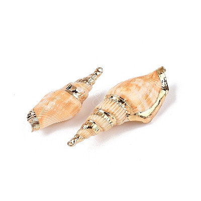 Natural Conch Shell Big Pendants SSHEL-N038-25-1