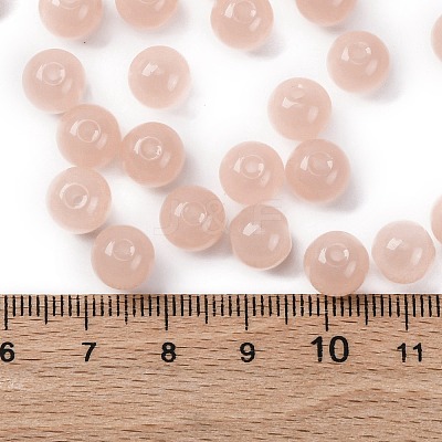Imitation Jade Glass Seed Beads SEED-Z004-J8MM-01-1