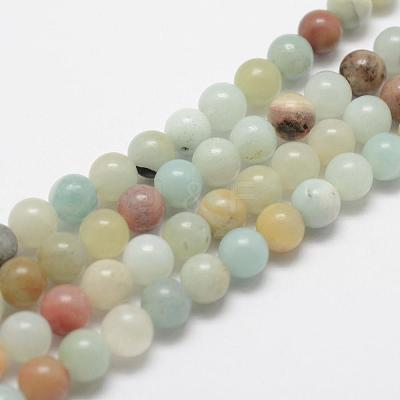 Natural Flower Amazonite Beads Strands G-G697-F06-4mm-1