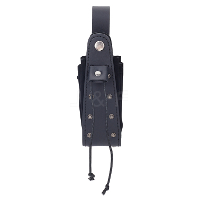 Medieval PU Leather Waist Belt Pouches with Alloy Rivets AJEW-WH0678-30B-1