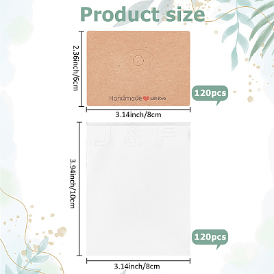 120Pcs Rectangle Paper Foldable Header Cards CDIS-WR0001-01B-1