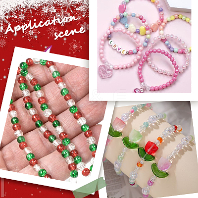 Christmas Themed Transparent Acrylic Beads MACR-SP0001-30A-1