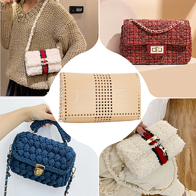 DIY PU Imitation Leather Bag Knitting Set for Purse Making PURS-WH0005-01D-1