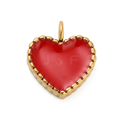 304 Stainless Steel Enamel Charms STAS-F331-01A-G-1
