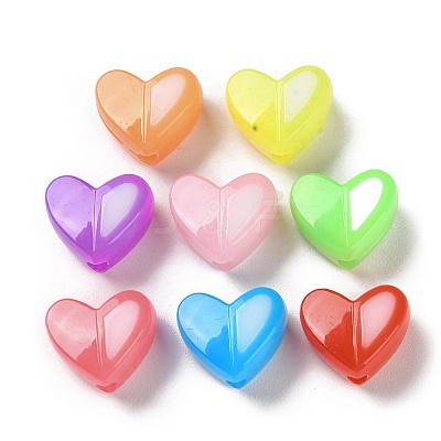 Two Tone Opaque Acrylic Beads X-SACR-I005-05D-1