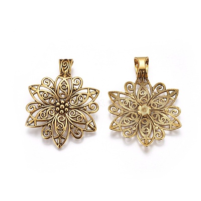 Tibetan Style Alloy Focal Pendants X-GLF9727Y-1