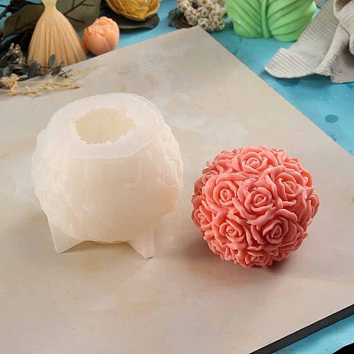 Rose Flower Ball Candle Molds CAND-NH0001-02C-1