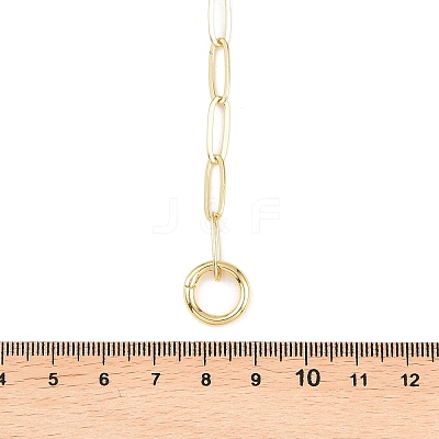 Brass Paperclip Chain Y Lariat Necklaces NJEW-H087-06A-G-1