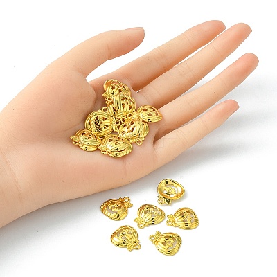 20Pcs Halloween Pumpkin Jack-O'-Lantern Alloy Pendants TIBEP-YW0001-43G-1