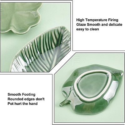 Leaf Ceramic Decorative Plates PW-WG7A7B6-01-1