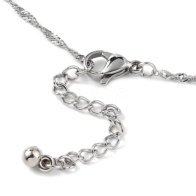 304 Stainless Steel Singapore Chain Necklace Making AJEW-JB01333-02-1