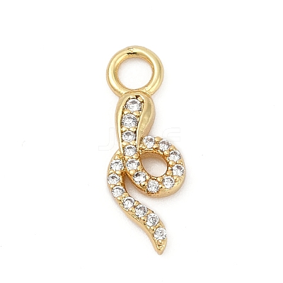 Brass Micro Pave Cubic Zirconia Pendants KK-G526-12G-01-1