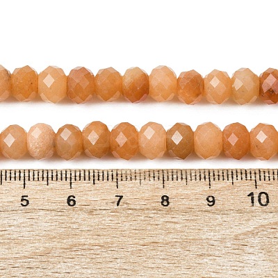 Natural Red Aventurine Beads Strands G-B179-A05-6x8mm-1
