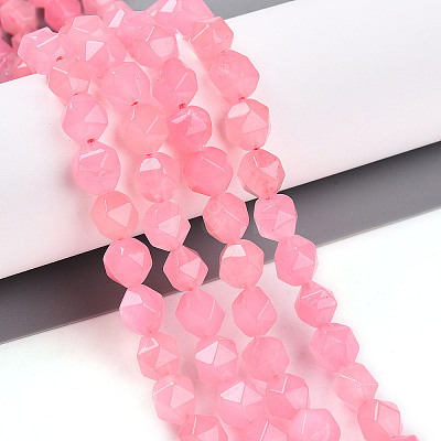 Dyed Natural White Jade Beads Strands G-T139-8mm-46U-1
