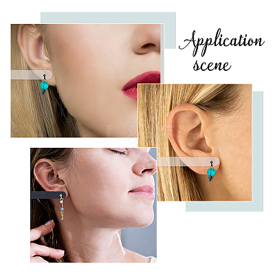 2 Bags Transparent Acrylic 3-Hole Earring Try-On Stick ODIS-HS0001-01-1