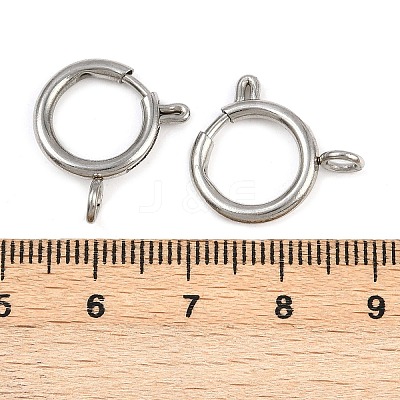 304 Stainless Steel Spring Ring Clasps LS-STAS-B095-05G-P-1