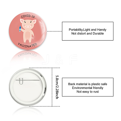 Tinplate Brooch JEWB-WH0013-004-1